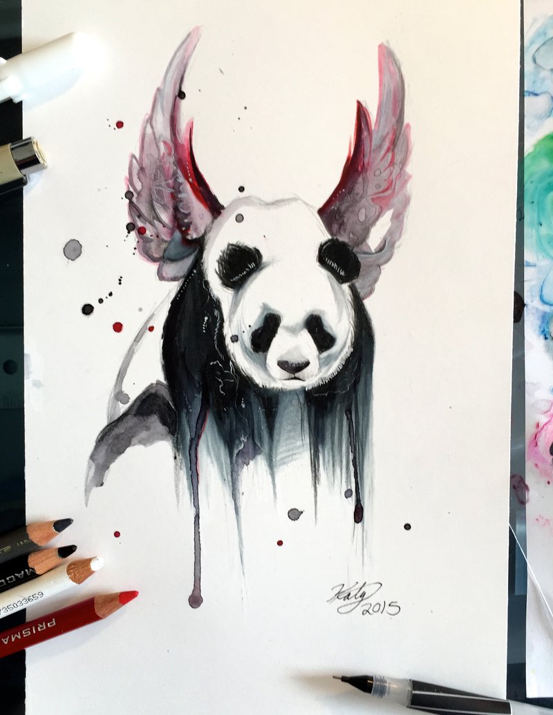 800x1035 Design Stack A Blog About Art, Design And Architecture Fantasy - Colorful Panda Painting