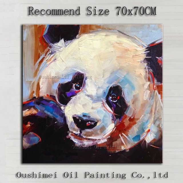 640x640 Online Shop Superb Artist Hand Painted High Quality Modern - Colorful Panda Painting