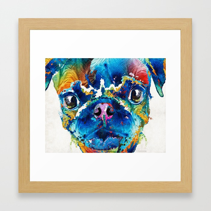 700x700 Colorful Pug Art - Colorful Pug Painting