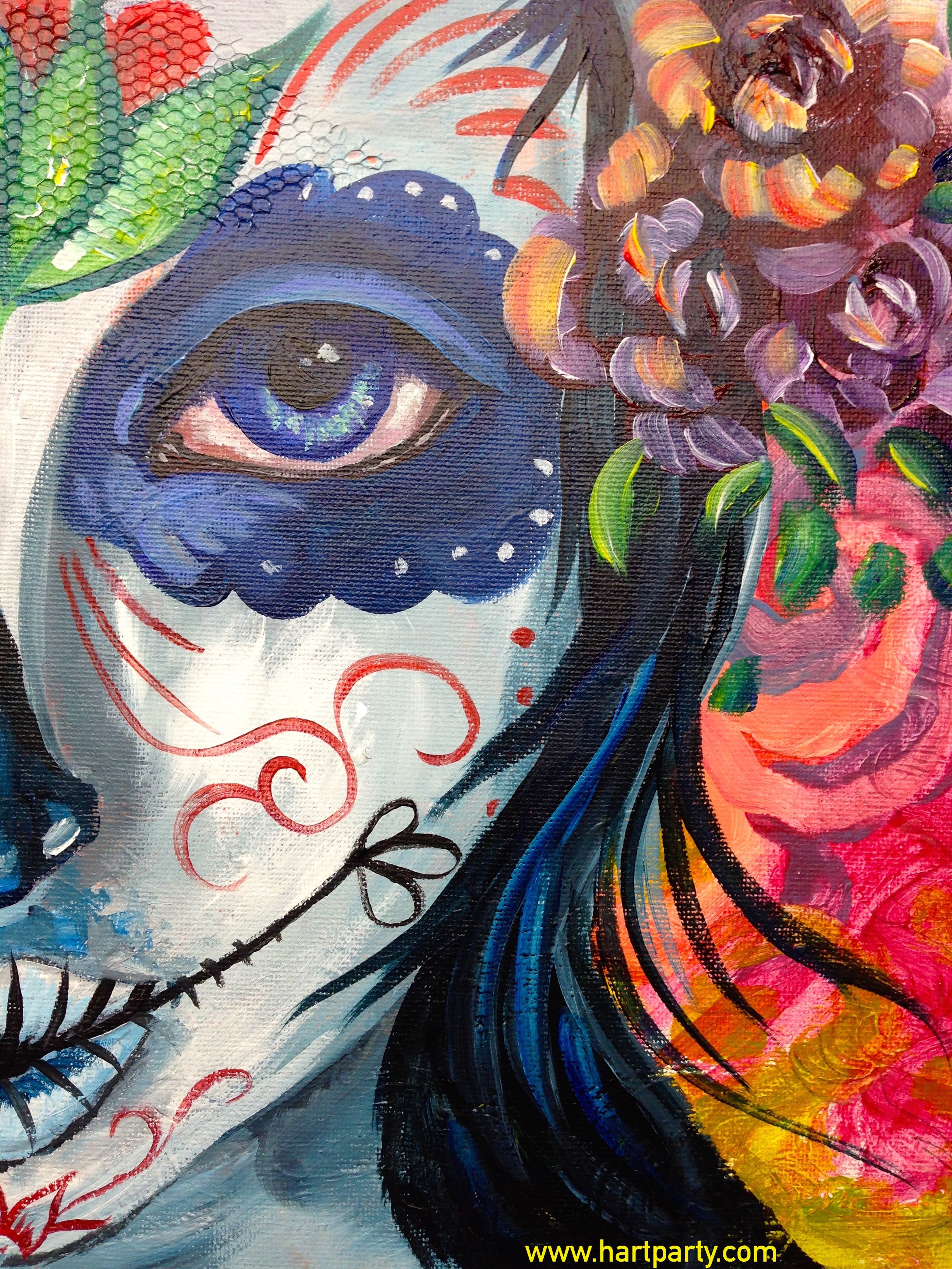 2448x3264 Sugar Skull Painting Acrylic Paintings Sugar Skull - Colorful Skull Painting