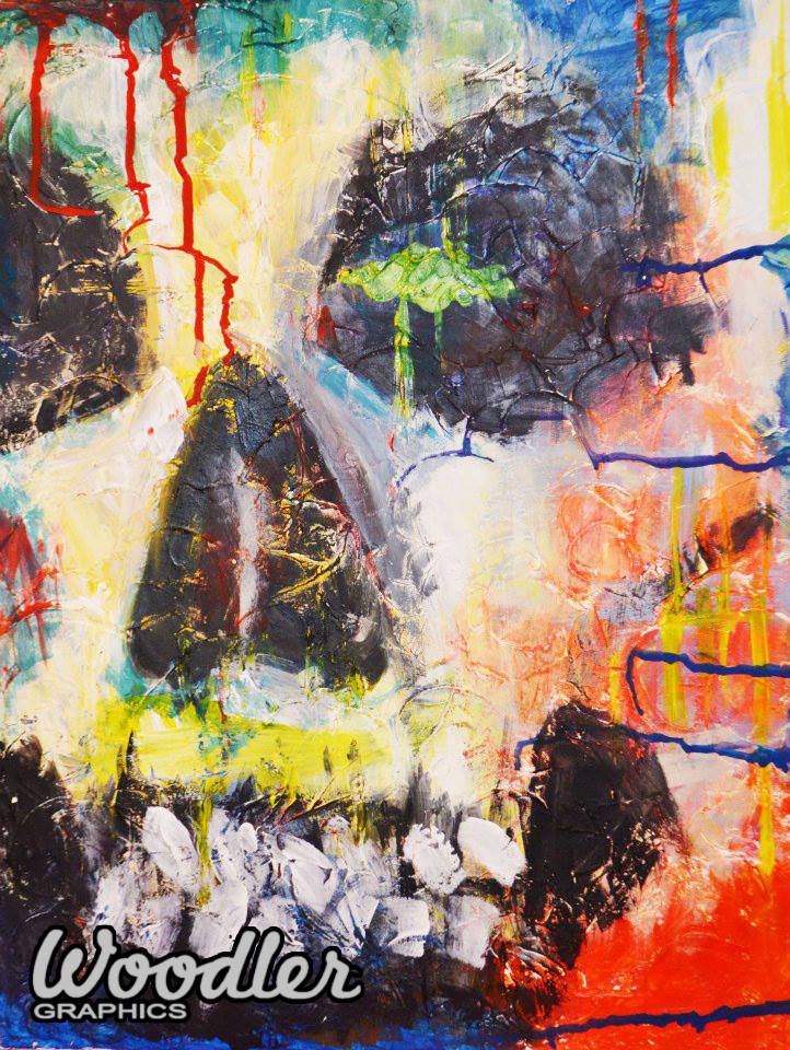 722x960 Colorful Skull Painting By Woodlergraphics - Colorful Skull Painting