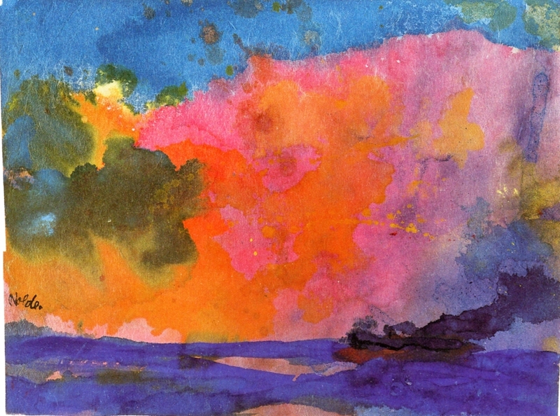 800x594 Artwork By Emil Nolde - Colorful Sky Painting