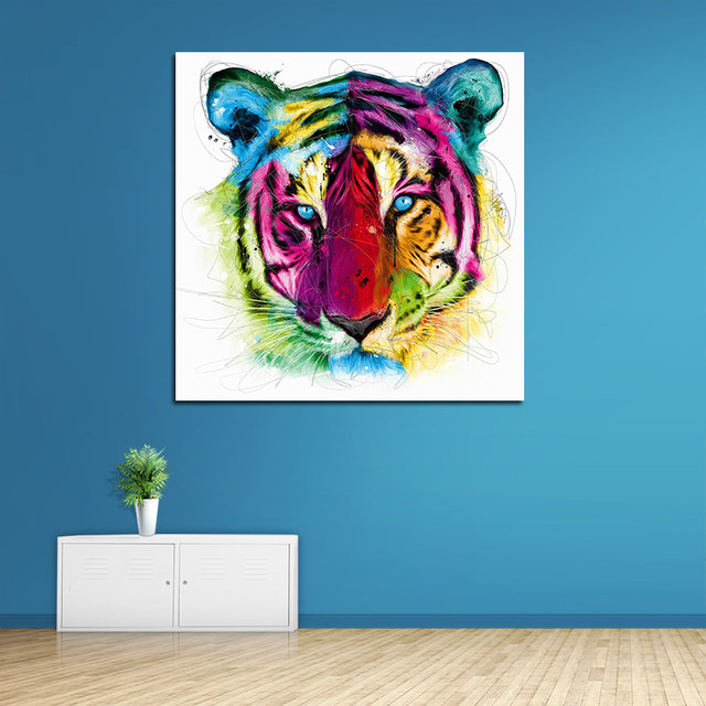 Colorful Tiger Painting at PaintingValley.com | Explore collection of ...