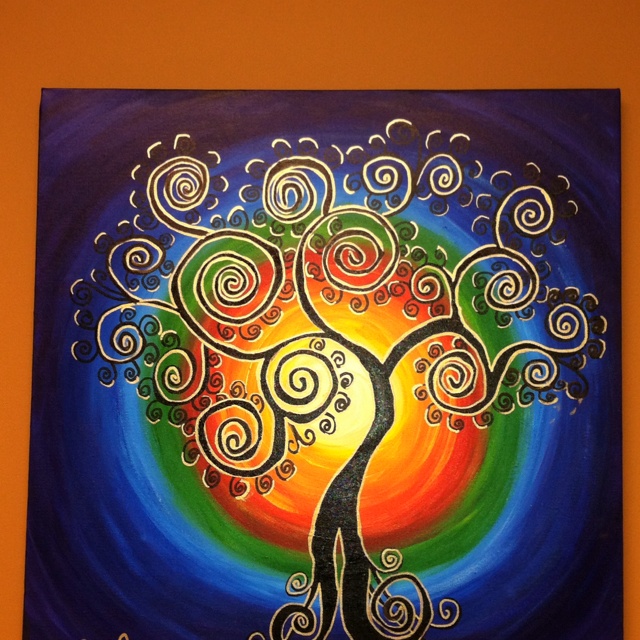 640x640 39 Best Trees Images On Tree Of Life, Tree Paintings - Colorful Tree Of Life Painting