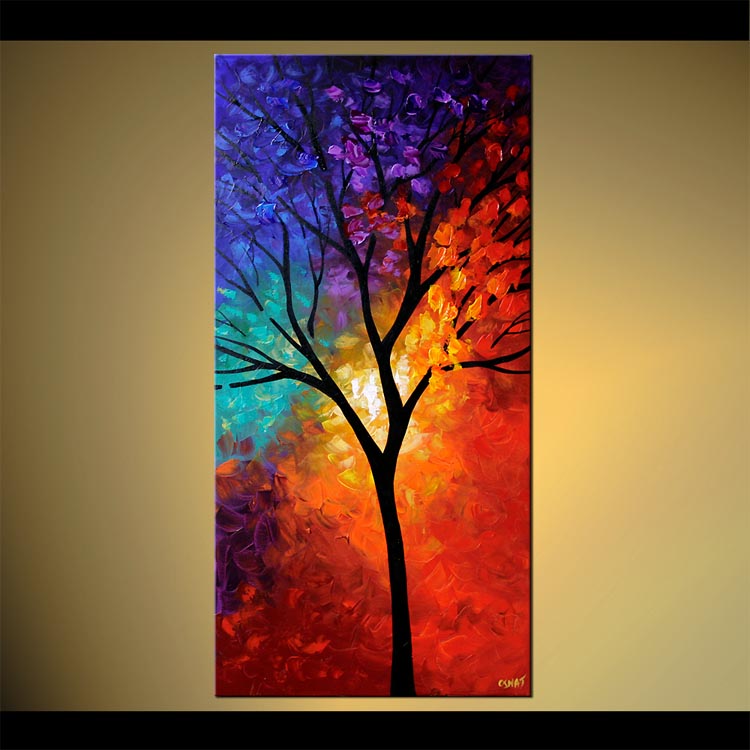 750x750 Painting - Colorful Tree Of Life Painting