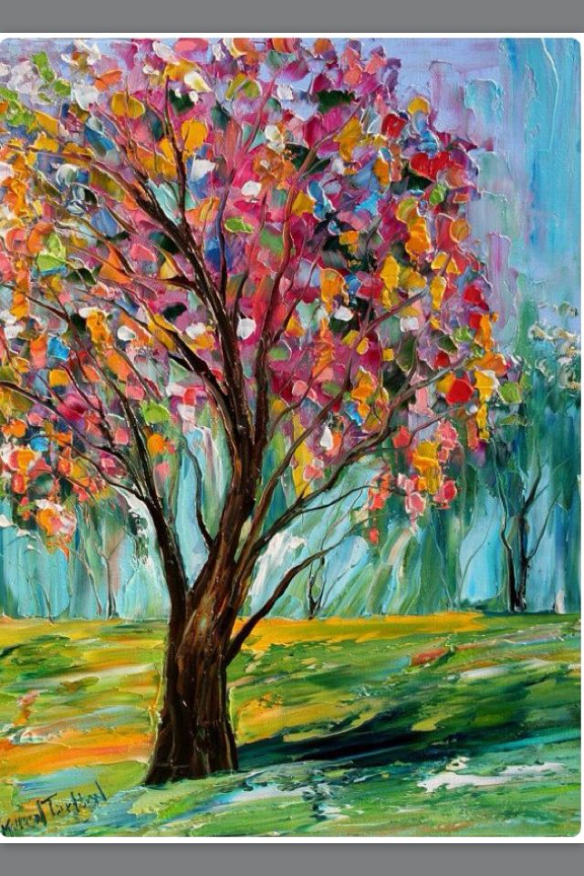 640x960 Pin By Heidi Mcelroy On Whimsical Trees Colorful Trees - Colorful Tree Of Life Painting