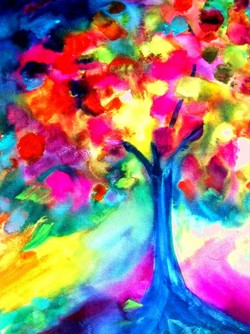 250x334 Colorful Tree Paintings - Colorful Tree Painting