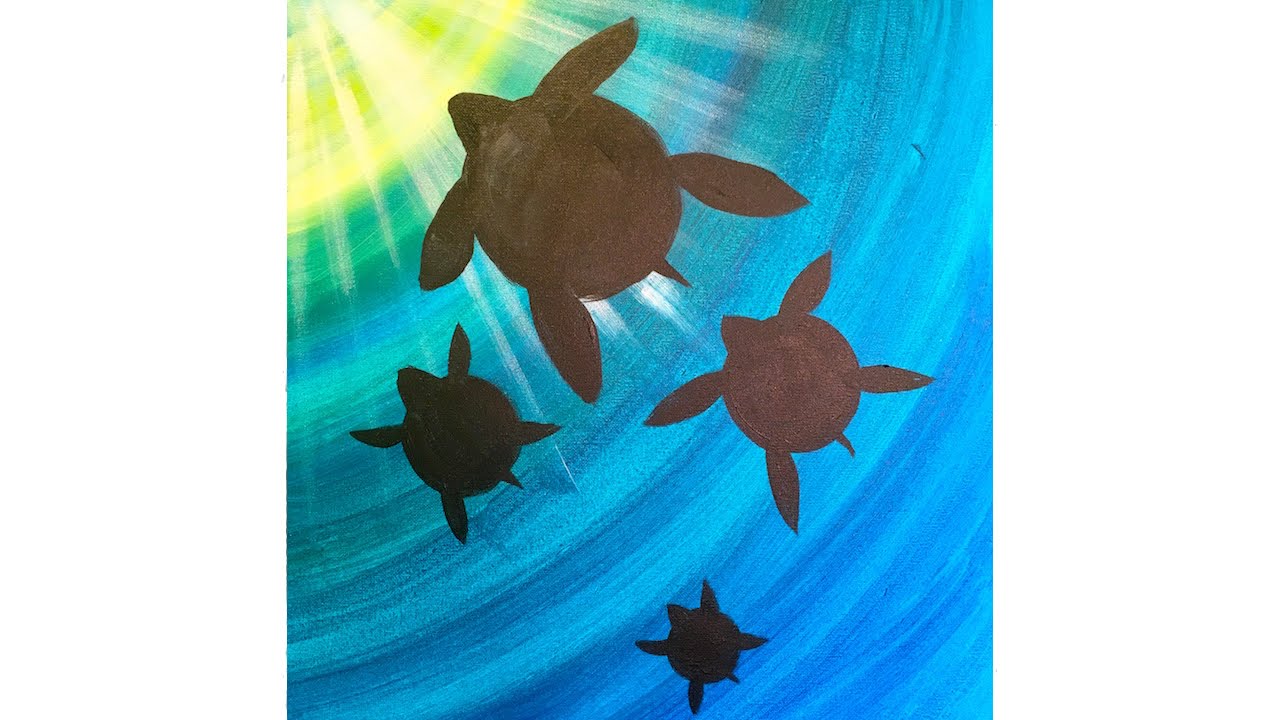 1280x720 Meditation Turtle Step By Step Acrylic Painting On Canvas - Colorful Turtle Painting