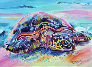 300x220 Colorful Turtle Paintings - Colorful Turtle Painting