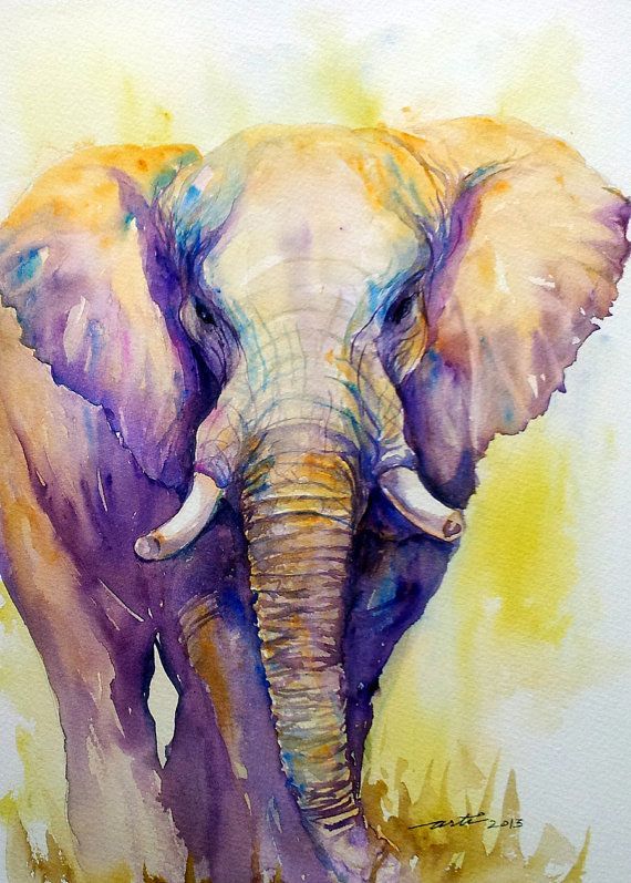 570x797 Wall Decor Little Hopes Dandelion Art Swarovski By Lydiagee - Colorful Watercolor Elephant Painting