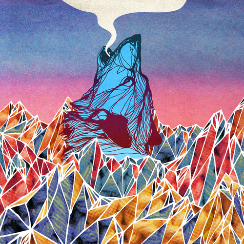 500x500 Animal, Art, Color, Colorful, Drawing - Colorful Wolf Painting