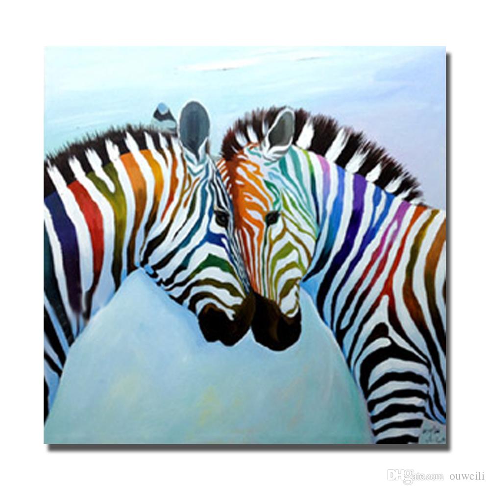 Colorful Zebra Painting