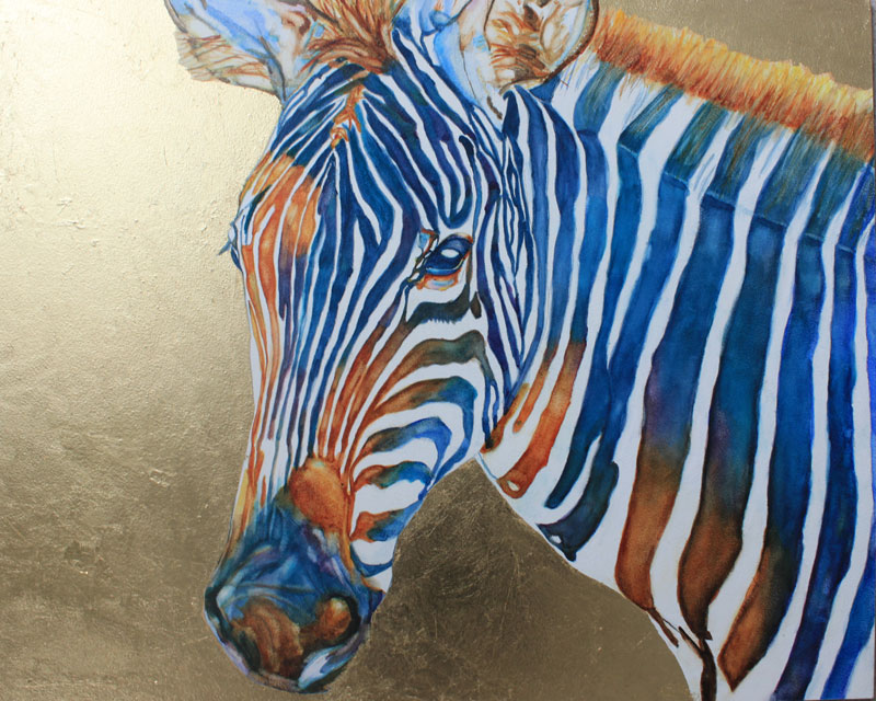 800x640 Christiane Kingsley's Art Colorful Zebra - Colorful Zebra Painting