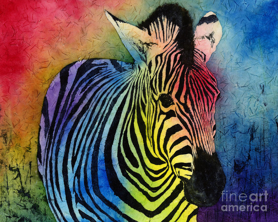 900x720 Colorful Zebra Paintings Fine Art America - Colorful Zebra Painting