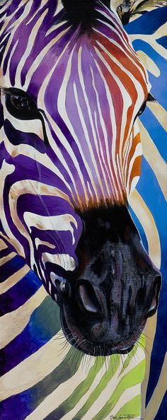 236x594 21 Best Zebra Art Images On Animal Paintings, Wild - Colorful Zebra Painting