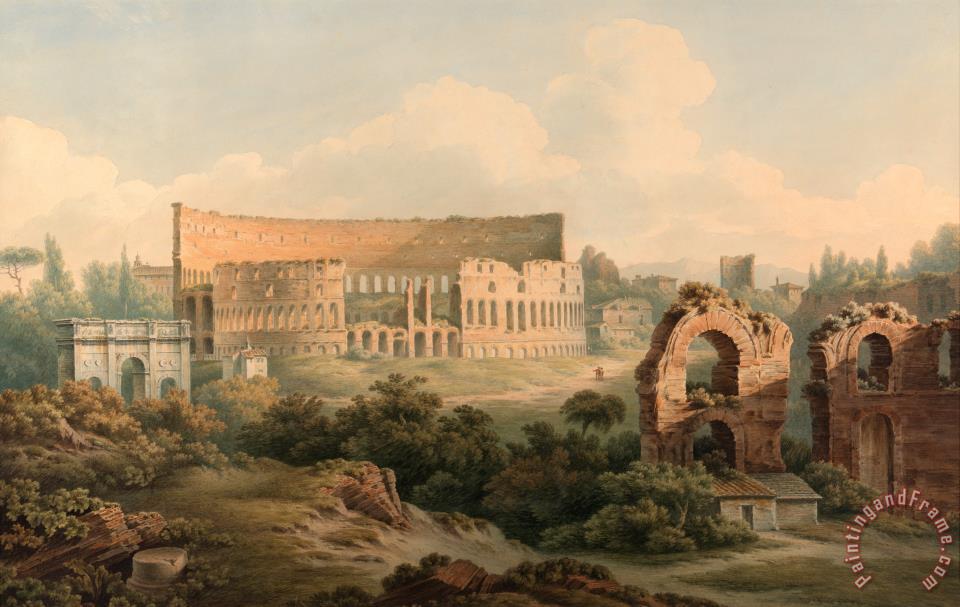 960x607 John Warwick Smith The Colosseum, Rome Painting - Colosseum Painting