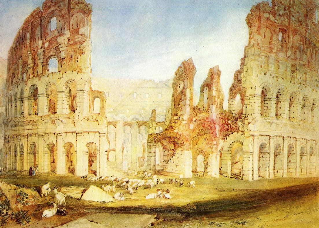 1103x788 Joseph Mallord William Turner Rome The Colosseum Painting Best - Colosseum Painting