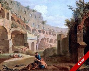 300x240 Roman Empire Gladiator Colosseum Ruins Rome Italy Painting Art - Colosseum Painting