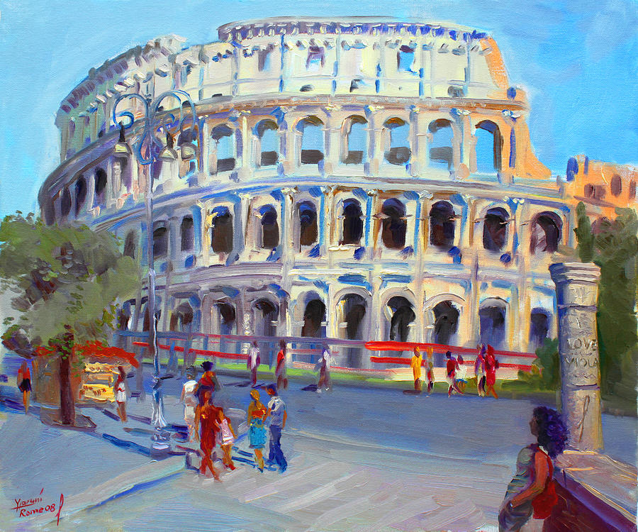 900x750 Rome Colosseum Painting By Ylli Haruni - Colosseum Painting