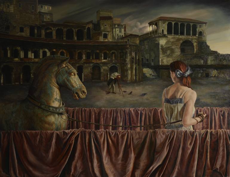 770x595 Saatchi Art Little Parade - Colosseum Painting