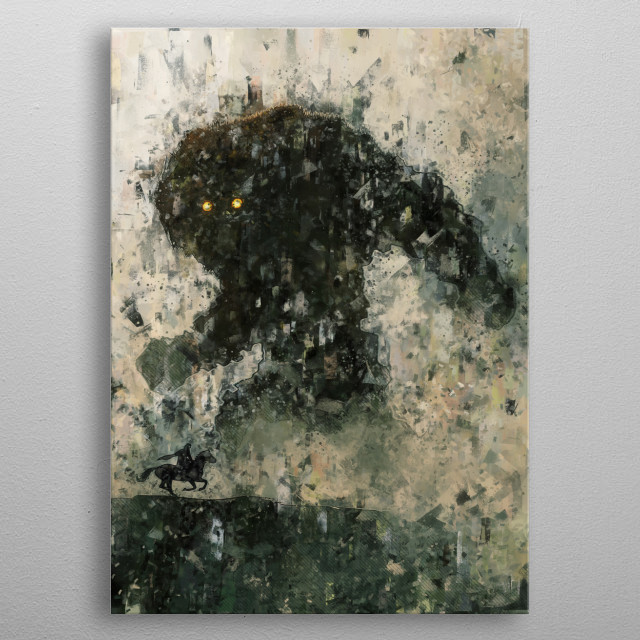 640x640 Wander Vs Colossus By Pink Monkey Metal Posters - Colossus Painting