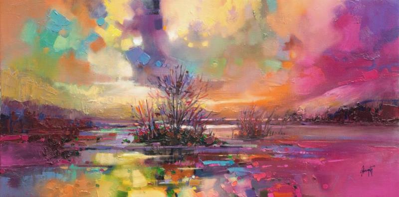 800x396 Loch Fyne Colour Colourist Landscape Painting Scott Naismith - Colour Painting Images