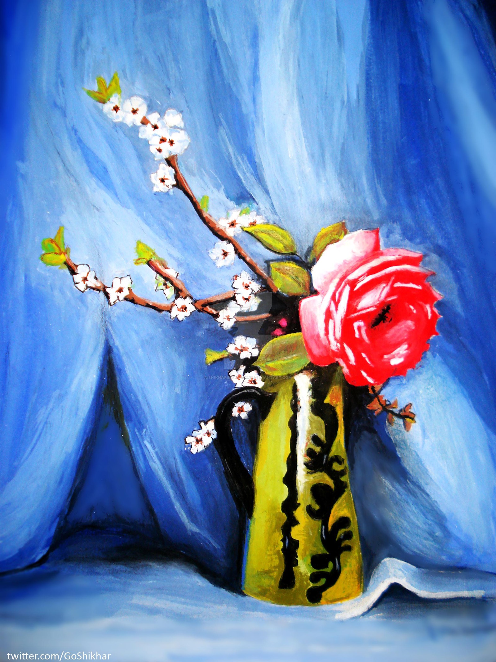 1600x2133 Rose Water Colour Painting By Shikharsrivastava - Colour Painting Images