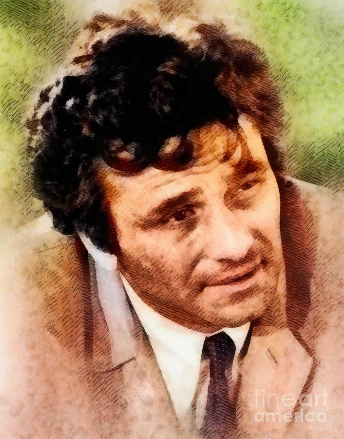 706x900 Peter Falk As Columbo Painting By John Springfield - Columbo Painting