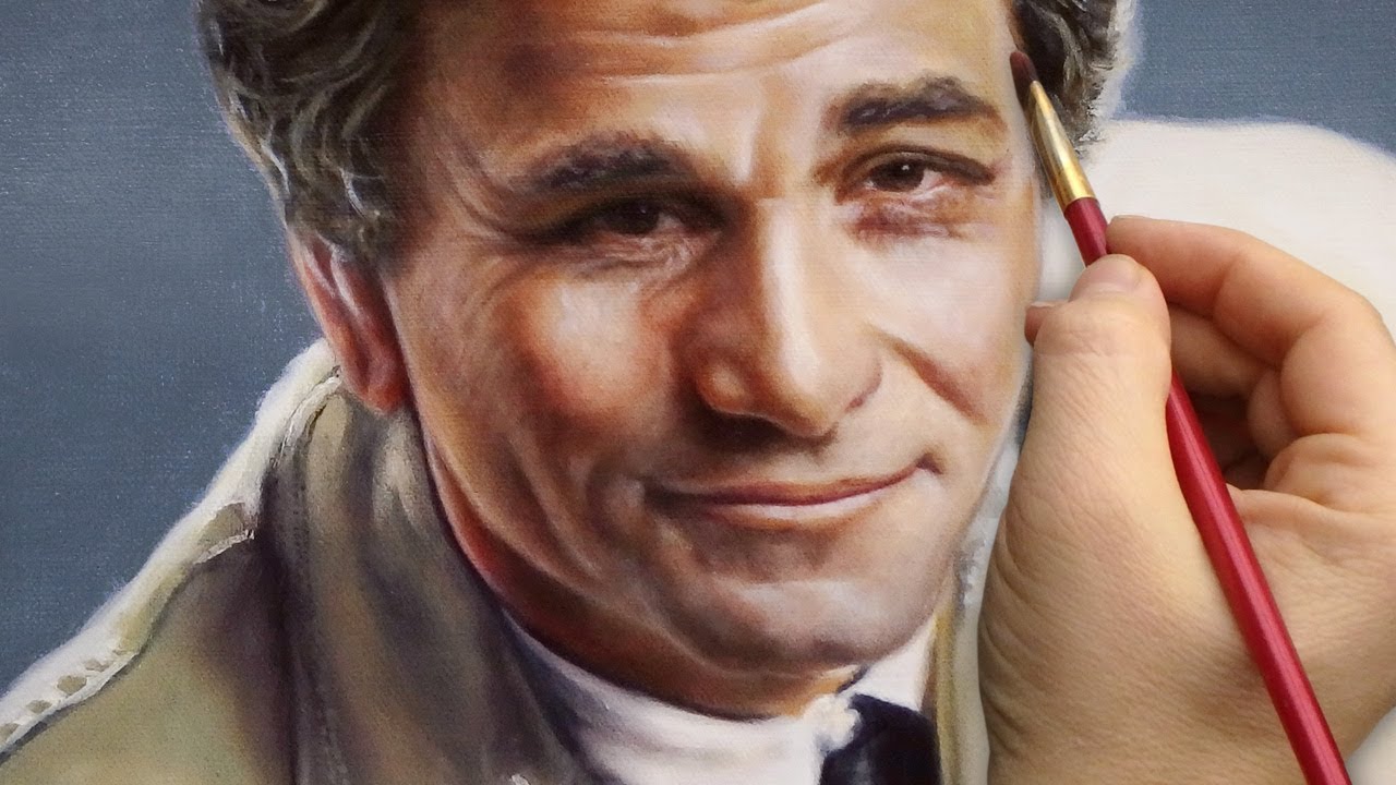 1280x720 Tribute Oil Painting Portrait Video To Peter Falk As Lt. Columbo - Columbo Painting