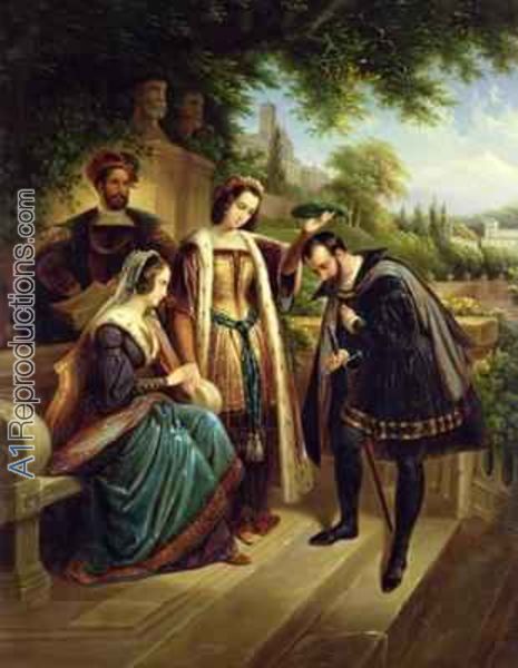 465x600 Queen Isabella And Columbus Oil Painting Reproductions, Queen - Columbus Painting