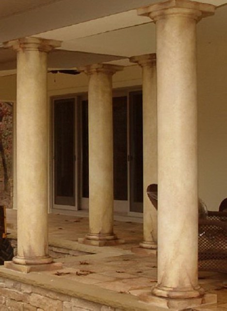 468x640 Faux Painted Columns - Column Painting