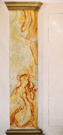208x443 Joerg Zenker, Decorative, Faux, Marble, Art, Artist, Oil, Painting - Column Painting