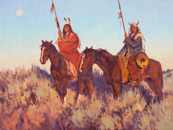 736x552 169 Best American Indians By Jim C. Norton Images - Comanche Warrior Painting