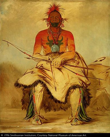 384x480 The 256 Best George Catlin 1796 1872 (Native.am.art). Images - Comanche Warrior Painting