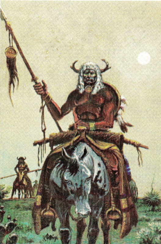 527x800 American Gothic Art The Anadromous Life - Comanche Warrior Painting