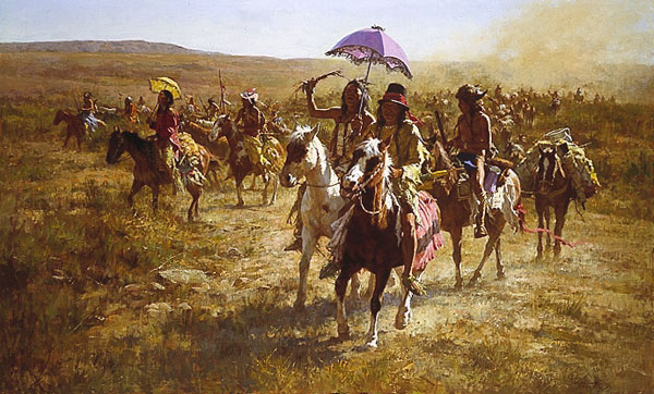 600x362 Art Country Canada - Comanche Warrior Painting