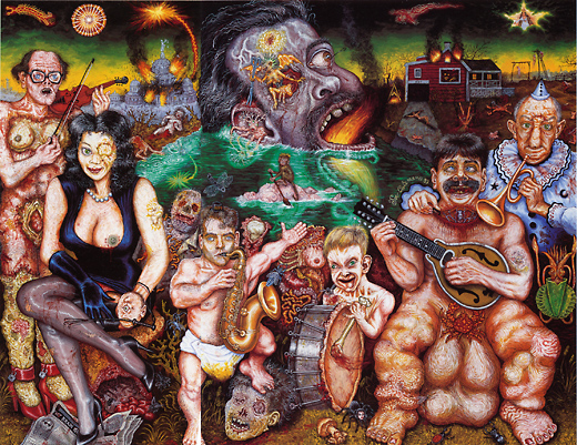 520x401 Divine Comedy Joe Coleman - Comedy Painting