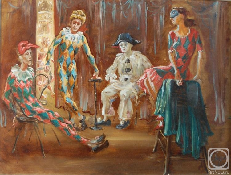 750x567 Painting Actors Of Italian Buy On Artnow.ru - Comedy Painting