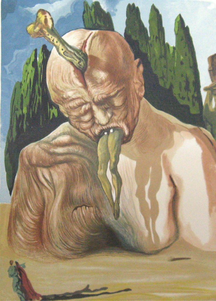 736x1024 Salvador Dali The Divine Comedy Inferno - Comedy Painting