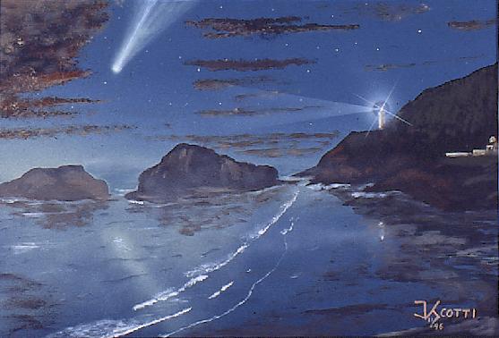 557x378 Jim Scotti's Art Page - Comet Painting