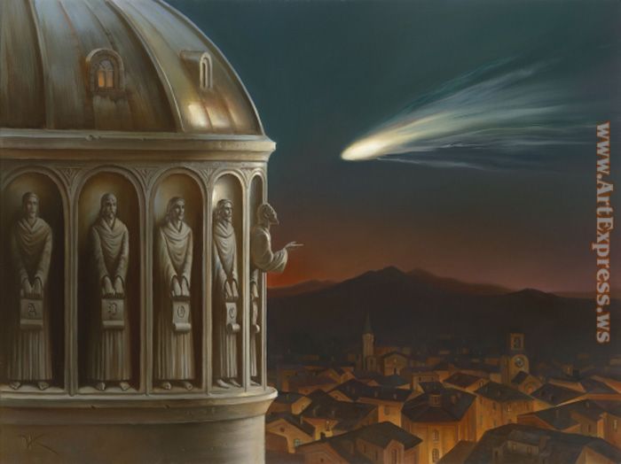 700x524 Vladimir Kush Comet Halley Painting 50% Off - Comet Painting