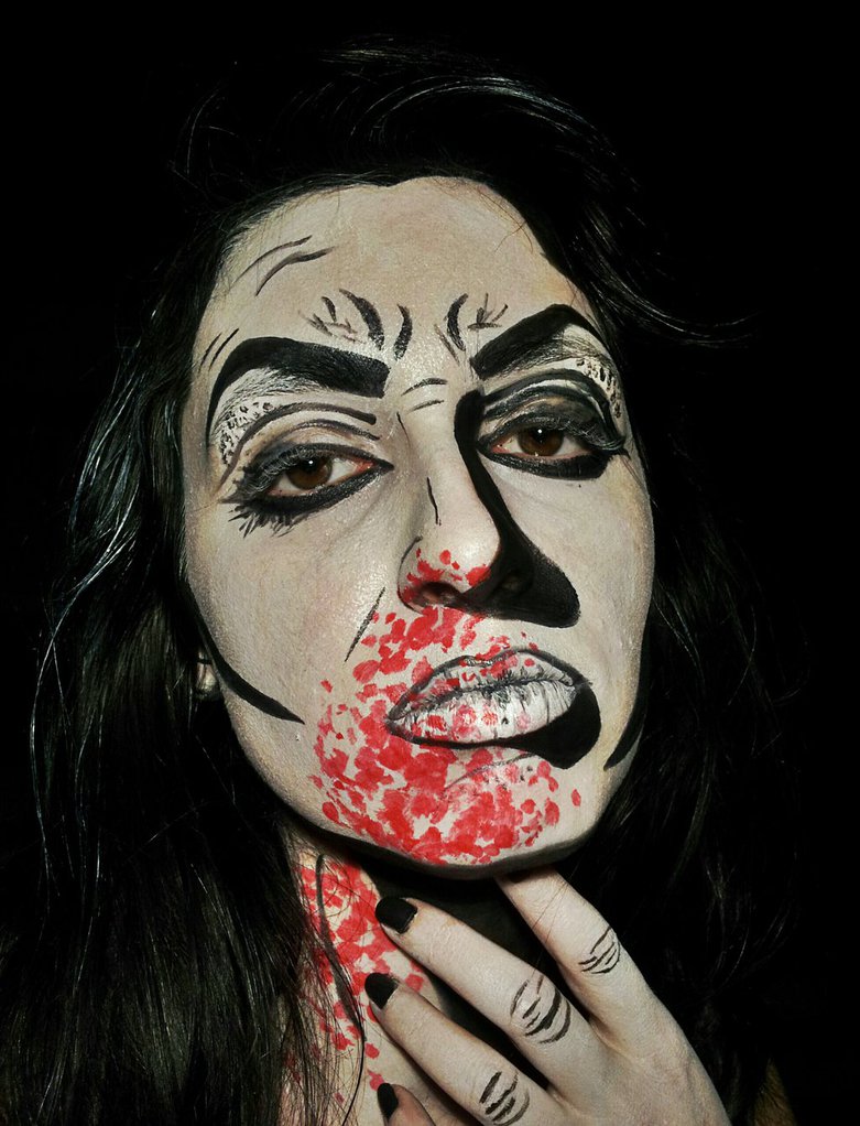 781x1022 Face Paintinglook Ma, I'M A Comic Book Character! By Evil - Comic Book Painting