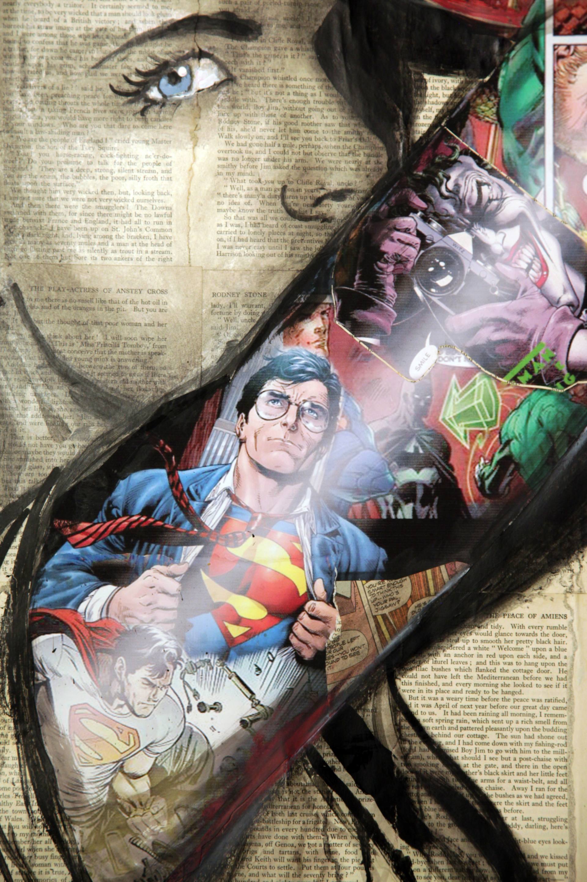 1920x2881 Saatchi Art Comic Book Sleeve Tattoo Painting By Darren Crowley - Comic Book Painting