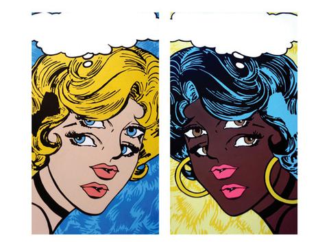 480x360 Trippy Classic Comic Girls Pop Art Painting For Sale Palm Treat - Comic Book Painting