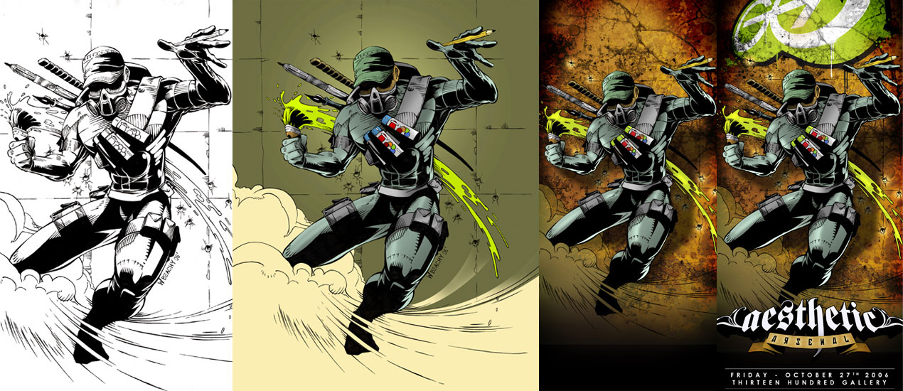 1270x550 Tutorial Comic Book Style Graphic Design - Comic Book Painting