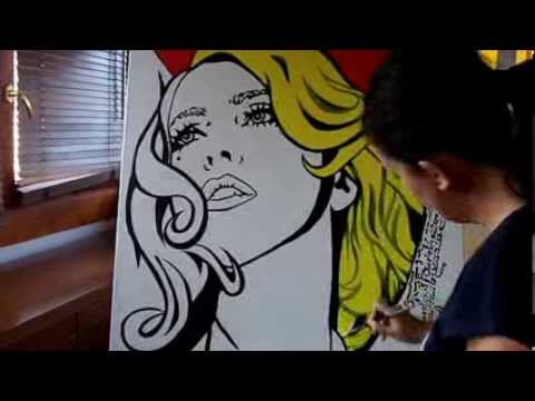 480x360 Lady Gaga Pop Art Comic - Comic Painting