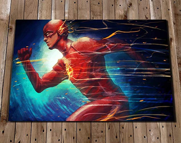 634x500 The Flash Art Print Poster - Comic Painting