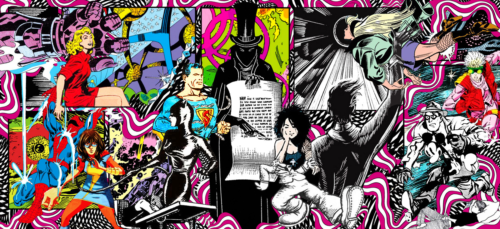 1600x733 The 100 Most Influential Pages In Comic Book History - Comic Strip Painting