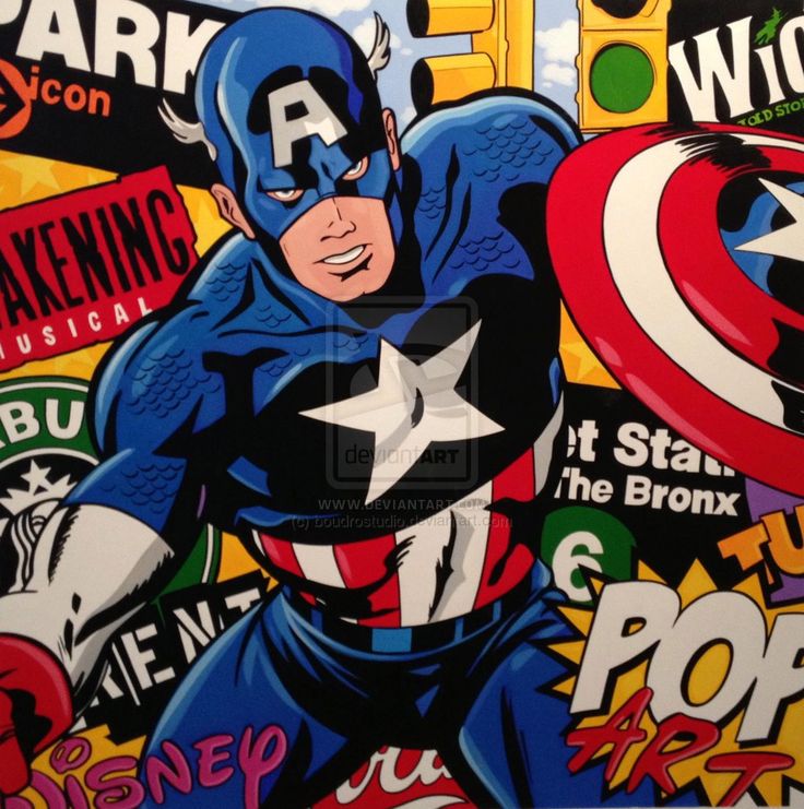 736x741 The 30 Best Comics Heroes Images On Pop Art Paintings - Comic Strip Painting