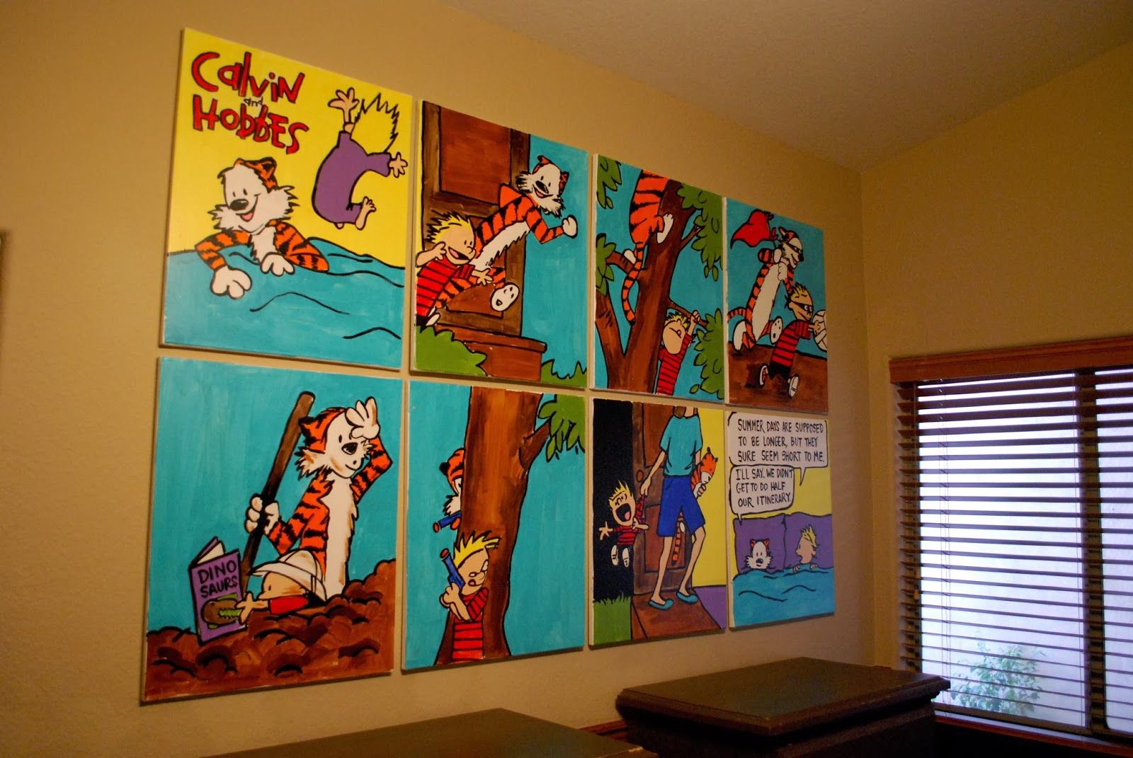 1600x1071 Wall Size Calvin And Hobbes Comic Strip - Comic Strip Painting